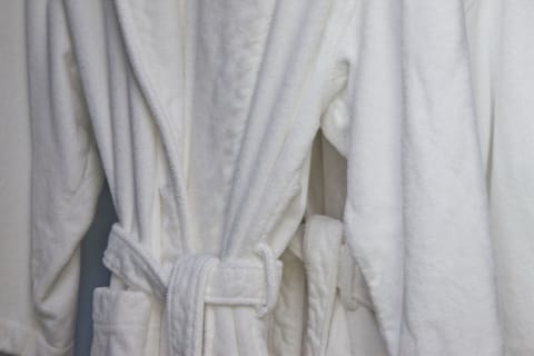 Clean, fluffy robes provided for your comfort.