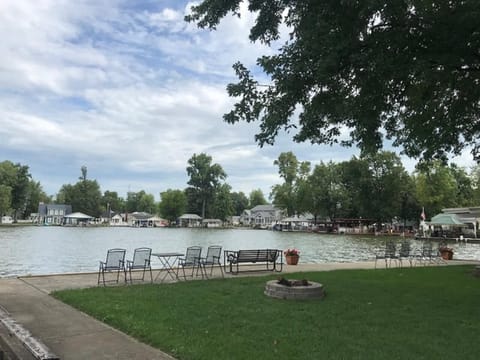 fishing, relaxing lakeside in the back yard