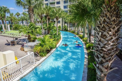 The lazy river is the perfect way to cool off after a fun-filled day in the sun!