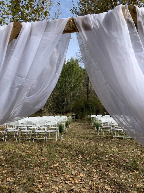 Outdoor banquet area