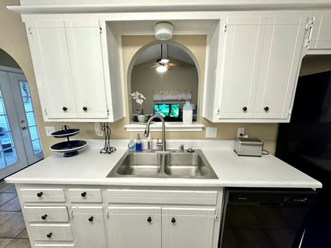 All the appliances: toaster, fridge, dishwasher.