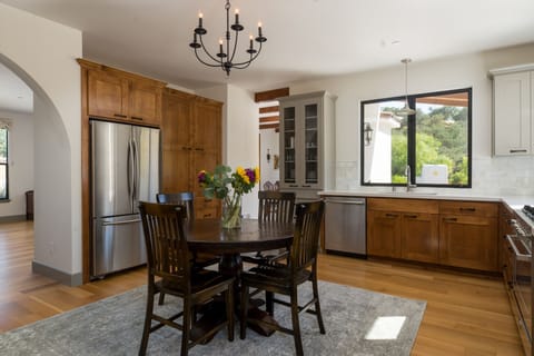 Breakfast table in the kitchen.