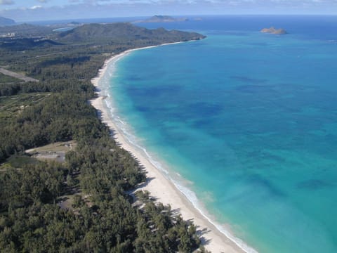 Beach nearby, sun loungers, beach towels