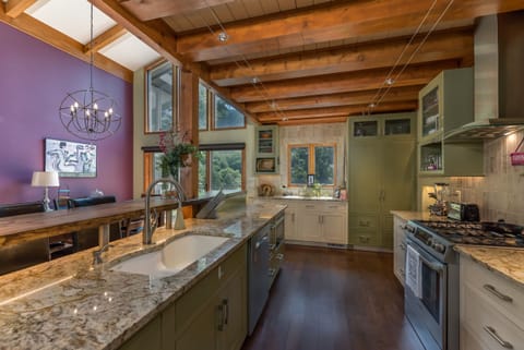 Modern kitchen with all essentials and open to the main floor
