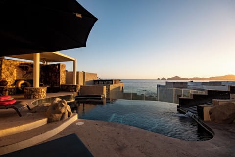 An infinity pool, a heated pool