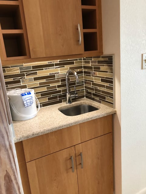 Wet bar in living area