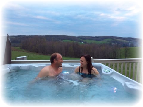 The new hot tub on the deck of the loft!
