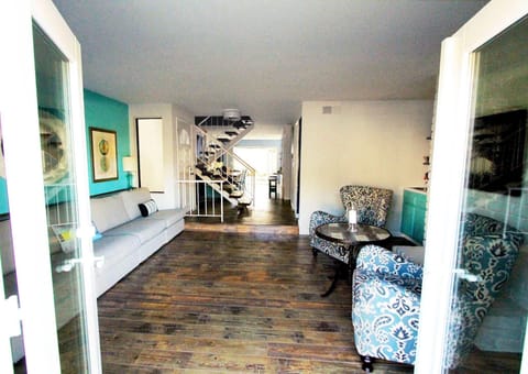 Wide open floor plan - from front patio French Doors to back patio French Doors