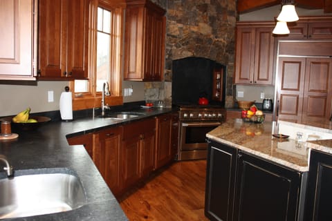 A dream kitchen with everything you need to make and serve a delicious feast.