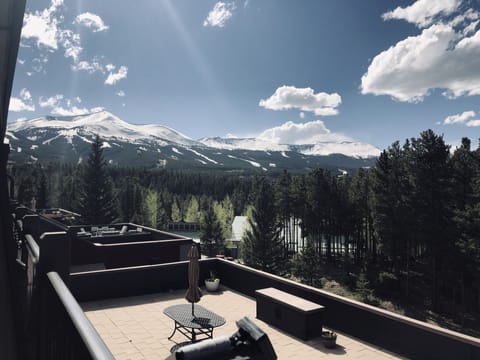 Gorgeous view off of our 3rd fl. deck, facing slopes, and decks on the 2nd fl.