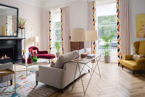 South elevation drawing room - complete with gas fire