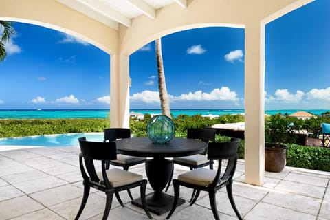 Covered Dining with View of the Caribbean
