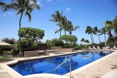 Heated Salt Water Pool-Great for Laps and Gentle on the Eyes and Skin.