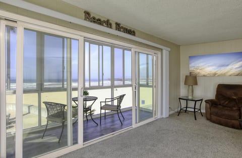 Surrounding ocean views with private, enclosed glass patio