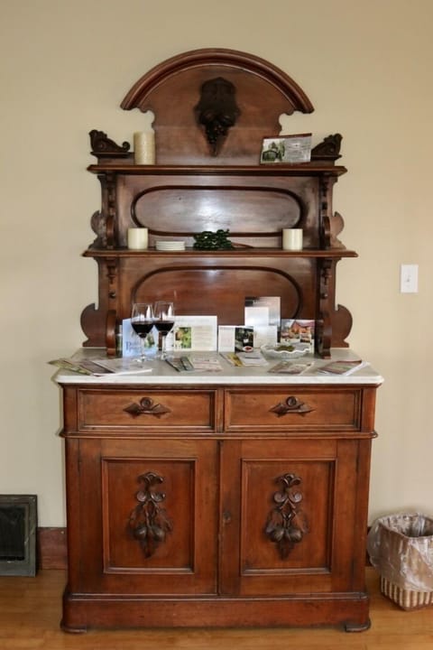 Victorian buffet has many brochures for information  in the game room.