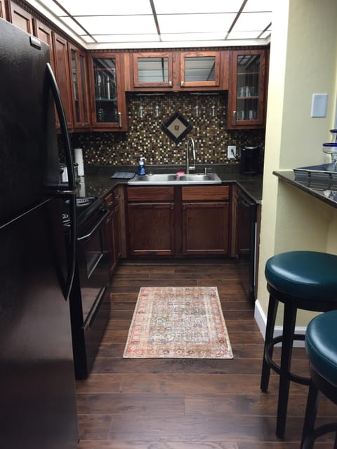 Kitchen with bar seating