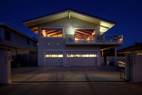 Twight shot of the Great 26th  Avenue  Beach House.