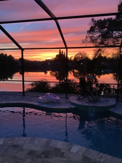 Outdoor pool, a heated pool