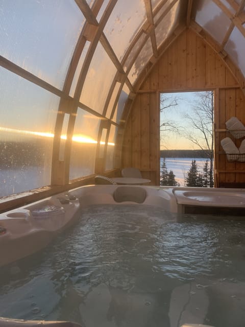 Beautiful views from the hot tub, this is reserved for private cabin guest use