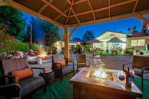 Enjoy, relax in the gazebo with propane firepit or at the wood-burning firepit.