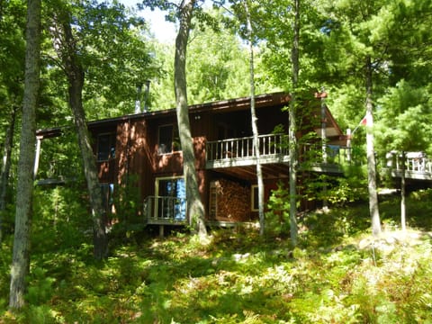 View of Bakkestua cabin from lake