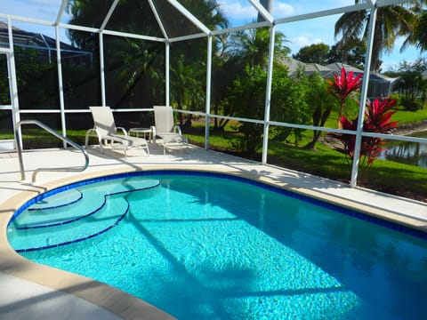 Relax in your private pool at a balmy 85 degrees with desired southern exposure