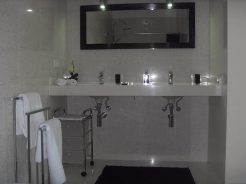 Combined shower/tub, jetted tub, hair dryer, towels