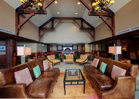 Relax in the grand lobby while you check-in