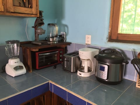 Prepare meals with coffee & tea makers, toaster, blender, juicer, Instant Pot.