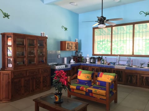 Dining cabinet with tableware, glasses, etc.