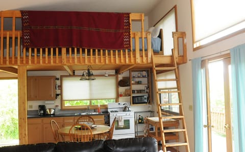 The loft does involve a ladder