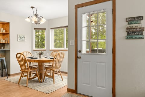 Access to deck and hot tub.