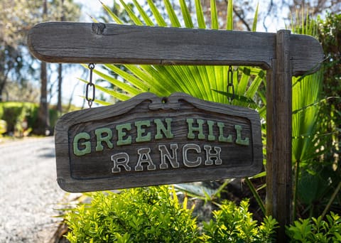 Entrance sign to Green Hill Ranch