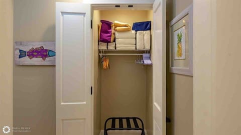 The upstairs hallway closet...