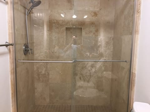 Gracious master en suite bathroom walk in shower