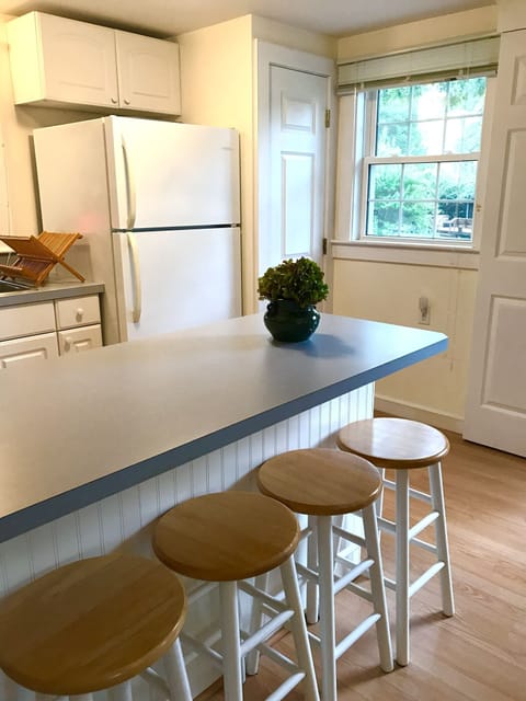 Extra seating and ample counter space in the kitchen.