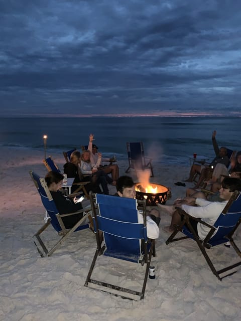 Beach nearby, sun loungers