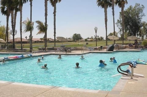 Outdoor pool, a heated pool