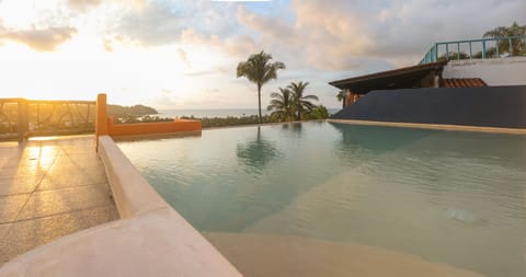 Outdoor pool, a rooftop pool