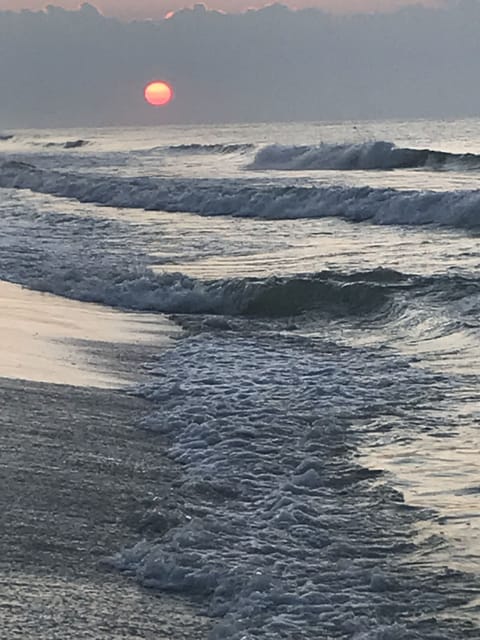 On the beach, beach towels