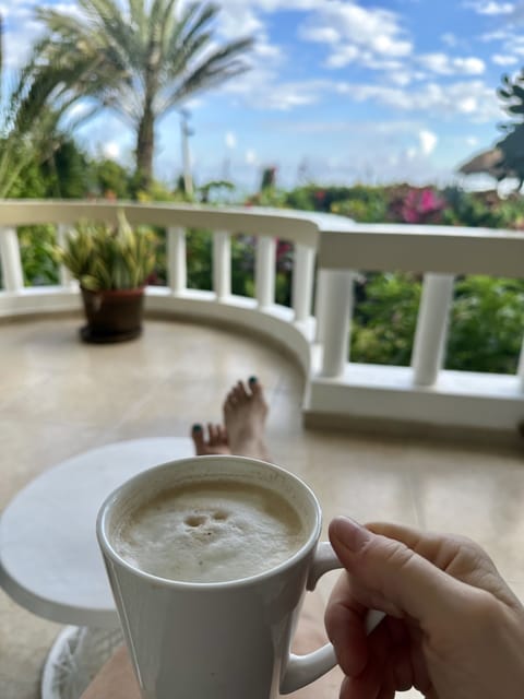 Enjoy morning coffee with an oceanfront view. 