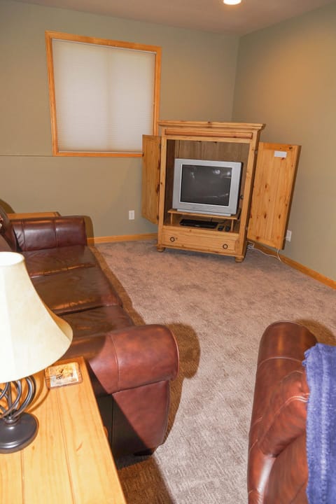 TV, fireplace, DVD player, stereo