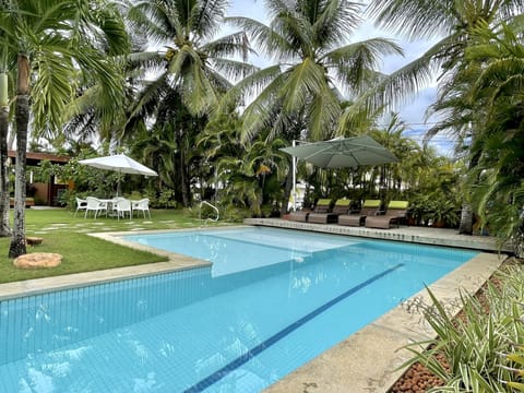 Indoor pool, outdoor pool, sun loungers