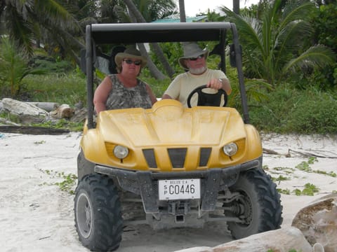 Jerry and I doing my fav thing.  Exploring the shoreline in our Rhino.
