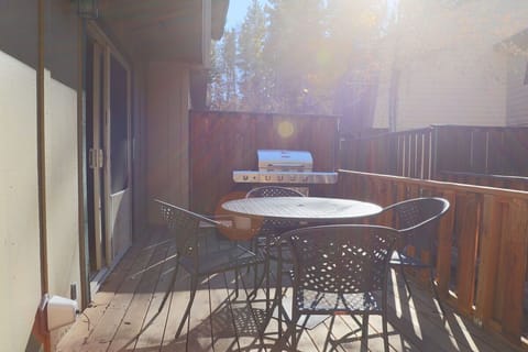 nice outdoor space with patio set and gas BBQ