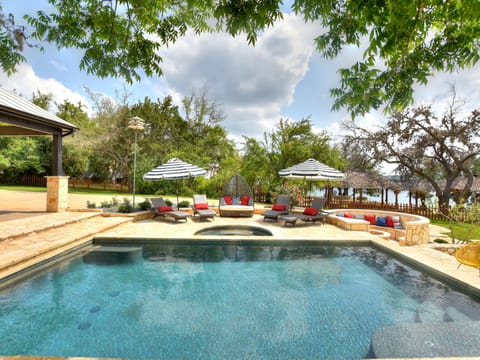 Non-Heated Pool with Spa (Umbrellas no longer available).