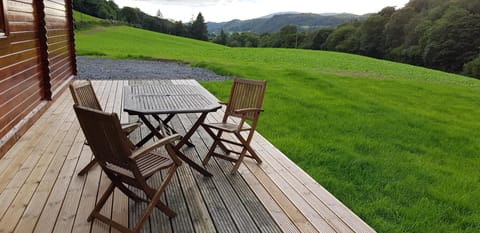 Out door seating with valley view 