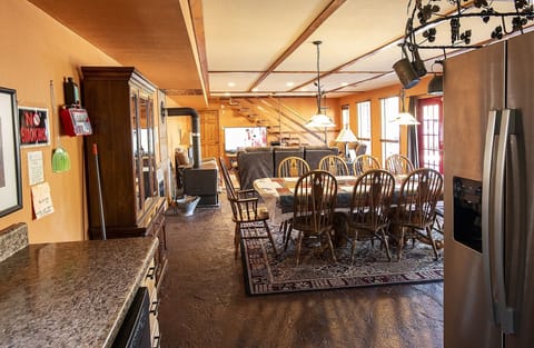 Downstairs living and dining room area