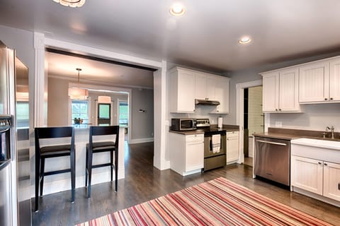 Large kitchen fully stocked