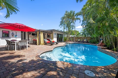 Outdoor pool, a heated pool